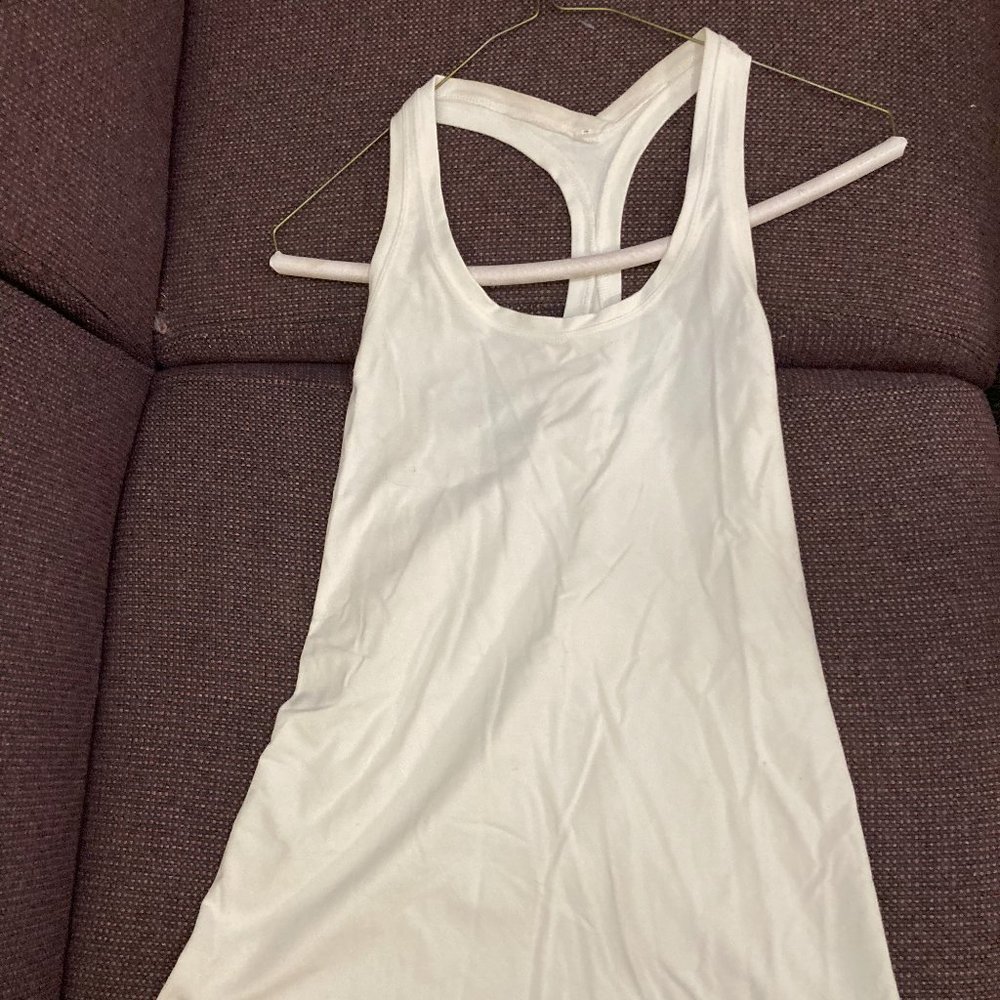 LuLuLemon Athletic Raceback Tank Top Women's White